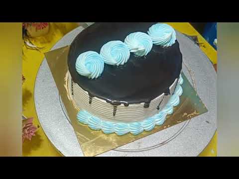 1/2 kg chocolate cake design ll Birthday cake design ll