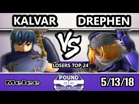 Pound Underground - Kalvar (Marth) Vs. Drephen (Sheik) Smash Melee Losers Top 24
