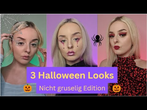 3 Halloween Looks | Nicht gruselig Edition | Vampire | Butterfly | It | Clown