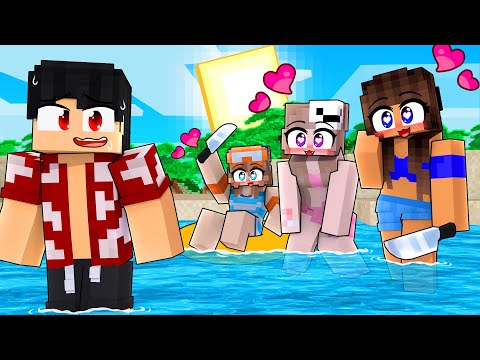 A BOY on an ISLAND FULL OF YANDERE GIRLS in Minecraft