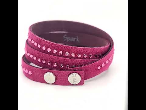 Браслет Spark из Алькантара со Swarovski Fancy BTR1FR - фото 1 - id-p1481190003