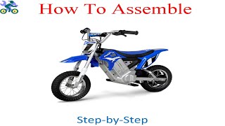 How to assemble Hyper HPR 350 Dirt Bike 24 volt Electric Motorcycle Blue