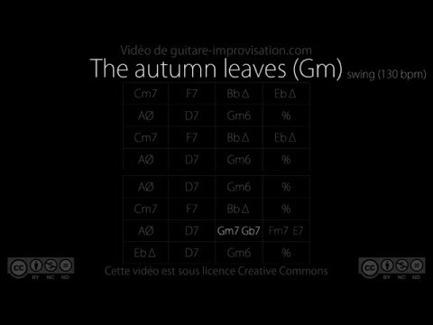 The Autumn leaves / Les feuilles mortes -  Gm (130bpm) - Backing Track