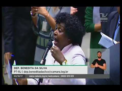 Dep. Benedita da Silva fala sobre o suicídio do reitor da UFSC, Luís Carlos Cancellier de Olivo
