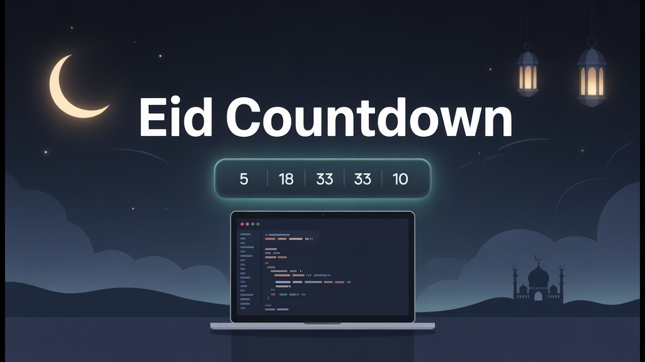 Create an Eid Countdown Timer Website | HTML CSS JS Project