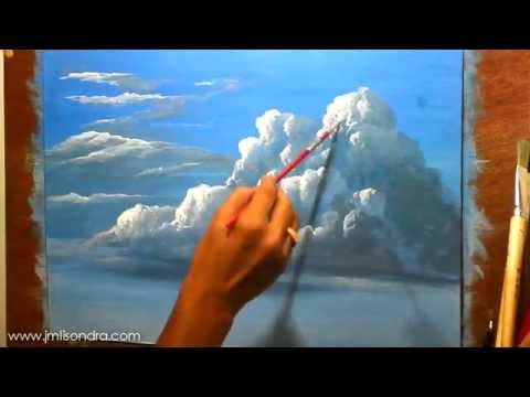 Wie man Wolken in Acryl malt - Instructional Painting Lesson von JM Lisondra