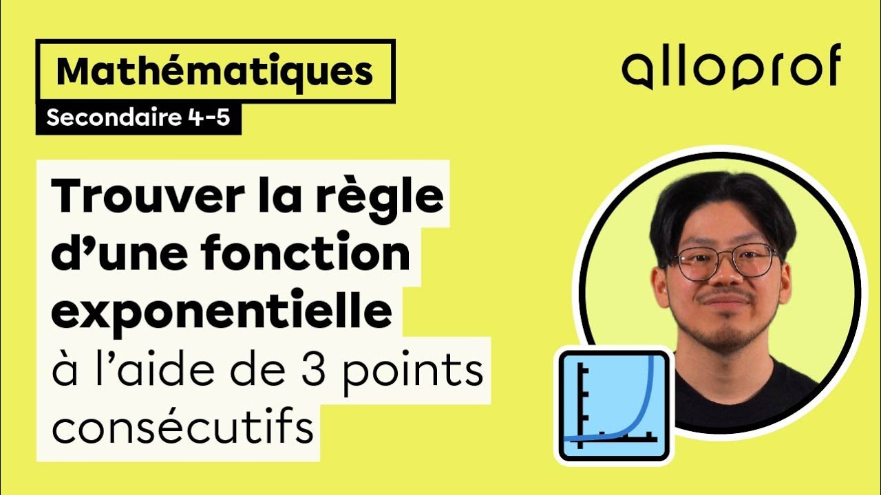 Trouver la règle d'une fonction exponentielle à l'aide de 3 points consécutifs