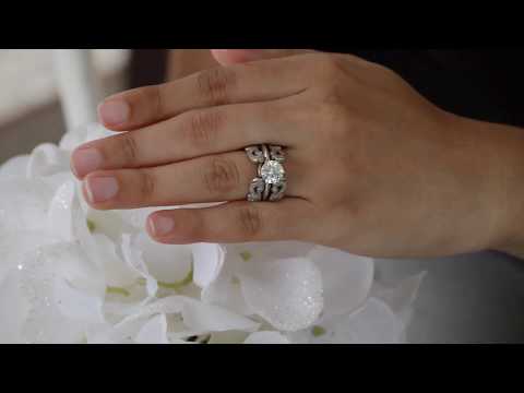 0.5 Ct. Wide Vintage Filigree Millgrained Ring Guard - TwoBirch TB-GUARD-0106-WG-H