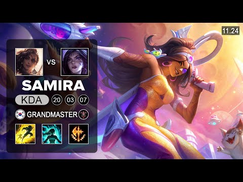 Samira ADC vs Kai'sa - KR Grandmaster - PreSeason 12 Patch 11.24