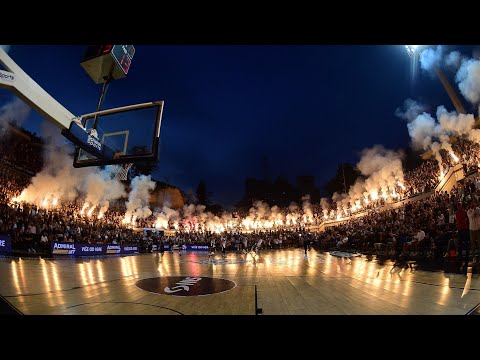 Ne, ovo nije fudbal: Bakljada Grobara na košarkaškoj utakmici na Tašmajadanu