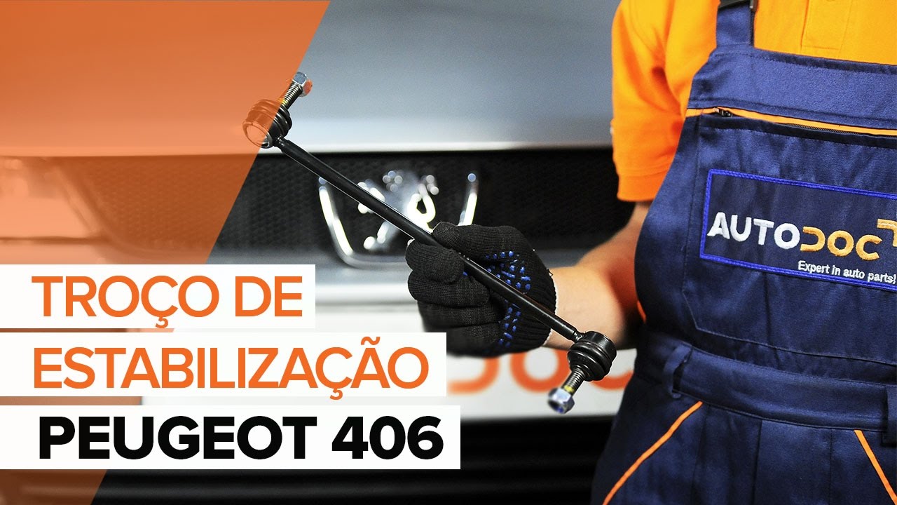 Como mudar tirante da barra estabilizadora da parte dianteira em Peugeot 406 sedan - guia de substituição