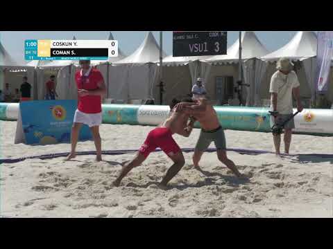 Round 1 Men's BW - 70 kg: Y. COSKUN (TUR) v. S. COMAN (ROU)