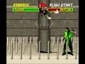 Mortal Kombat 1 Super Nintendo SNES Very Hard Reptile Battle