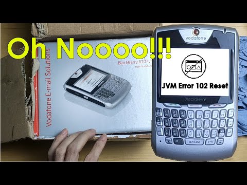 Rare Vintage Blackberry 8707 Vodafone Germany - Unbox and JVM 102 surprising error