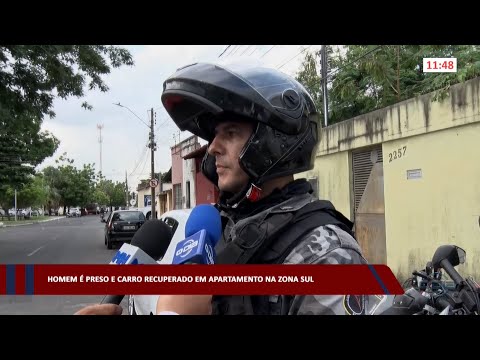 Homem é preso e carro recuperado em apartamento na zona sul 08 02 2023