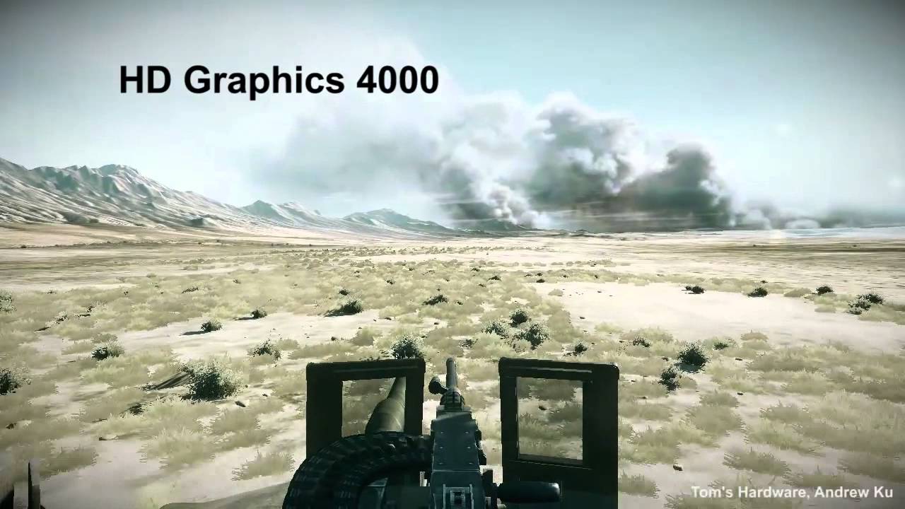 Battlefield 3 (720P): HD Graphics 3000 (Sandy Bridge) VS. 4000 (Ivy Bridge) - YouTube