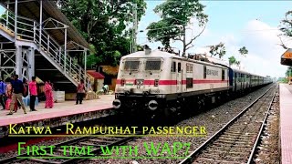 preview picture of video 'Katwa Rampurhat Passenger with HWH WAP7 for the 1st time..'