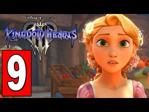 KINGDOM HEARTS 3: Walkthrough Part 9 RACE TO THE TOWER / Defeat Mother Gothel Heartless