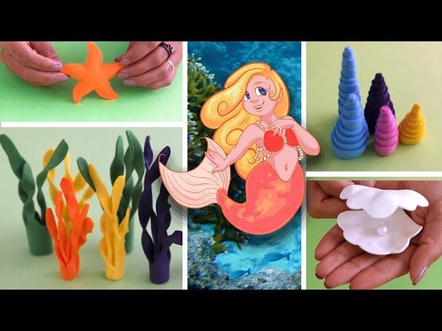 Vídeo relacionado con Goiern 12 Piezas Decoración de Cumpleaños de Sirena Fieltro Centro de Mesa DIY Bajo el Mar Decoración de Fiesta Caballito de Mar Estrella de Mar Alga Coral Decoración par