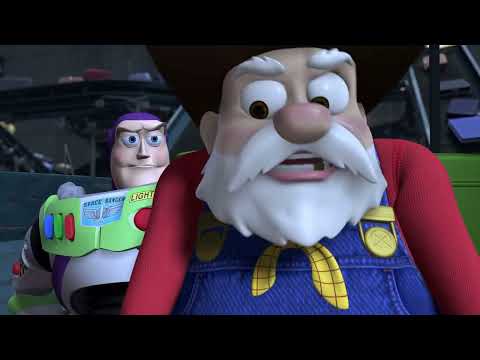 Toy Story 2 1999 airport scene woody vs prospector