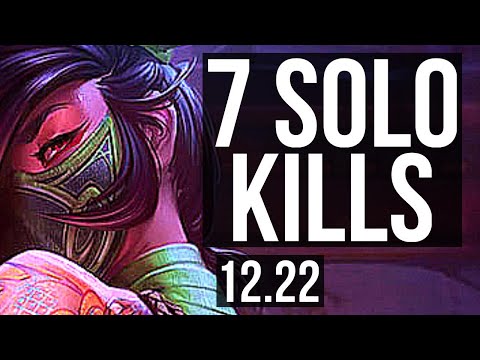 AKALI vs IRELIA (MID) | 7 solo kills, Legendary, 17/3/3 | EUW Master | 12.22