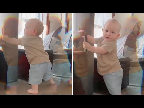 Toddler can't resist dancing to dynamic beats #Shorts