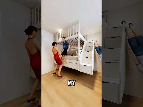 Designing A Small Bedroom for 2 Kids! #shorts