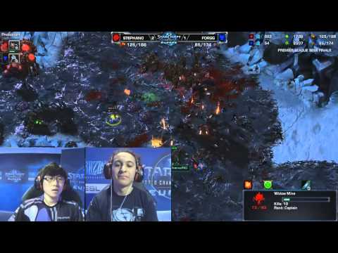 Insane widow mine hits (Splitscreen with reaction!) - Stephano vs ForGG