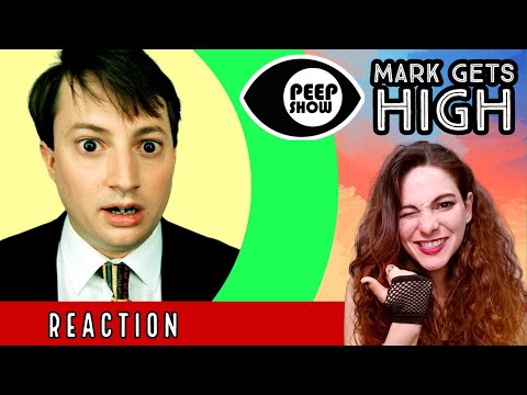 American Reacts - PEEP SHOW - Mark Smokes Weed in the Toilets
