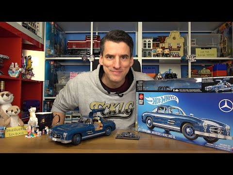 Tolles Modell, leider Gift für den Fachhandel: Mattel® Brick Shop Hot Wheels Mercedes-Benz 300 SL