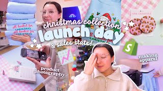 LAUNCH DAY VLOG 🎄 Christmas Collection Goes Live: Sales Stats & Final Prep Behind the Scenes! 🎀