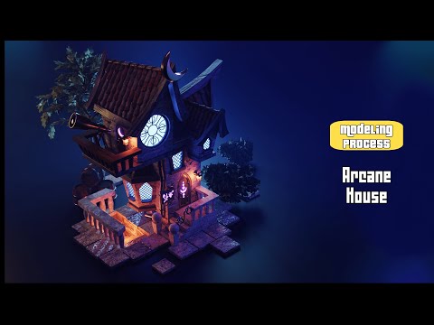 Stylized Arcane House Modeling Process - Blender - Polygonrunway Tutorial