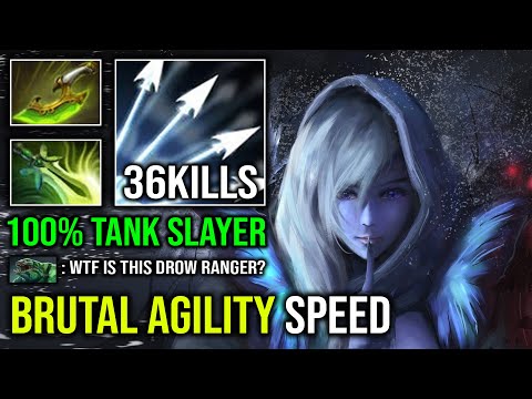 WTF Nothing Is Tanky For This Drow Ranger 100% Max Agility Speed 2 Sec Deleted Everyone Dota 2
