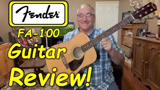 Video thumbnail for Fender FA-100 Dreadnought Acoustic Guitar Review! by Steve's Strings
