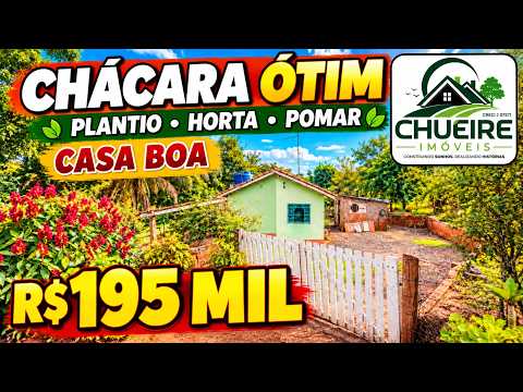 CHÁCARA ÓTIMA PLANTIO - HORTA - POMAR CASA BOA R$195mil