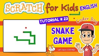 Scratch Tutorial #23 | Snake Game | Coding for Kids (English) | #scratch #kids #english