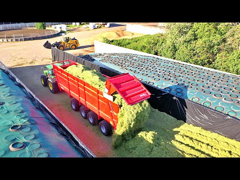 Forage harvest with Metsjö MetaK 120 | 90 cubic meter | Four axle trailer | Patent pending