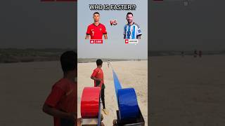 WHO IS FASTER!? ⚡️  Ronaldo vs Messi #shorts #speed #challenge #Ronaldo #Messi
