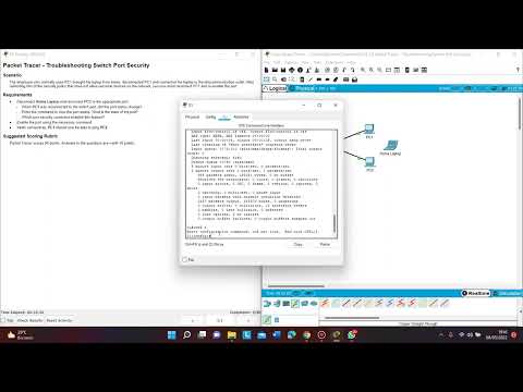 5.2.2.8 Packet Tracer - Troubleshooting Switch Port Security Instructions_Ricardo Irfan Johannes