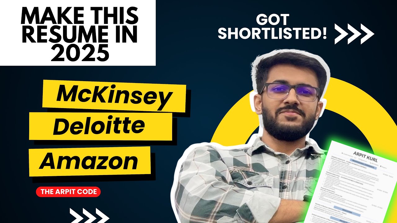 My Resume That Got Me Into a Big 3 Firm in 2025 | How to Make Resume | Free Resume Template | Canva!