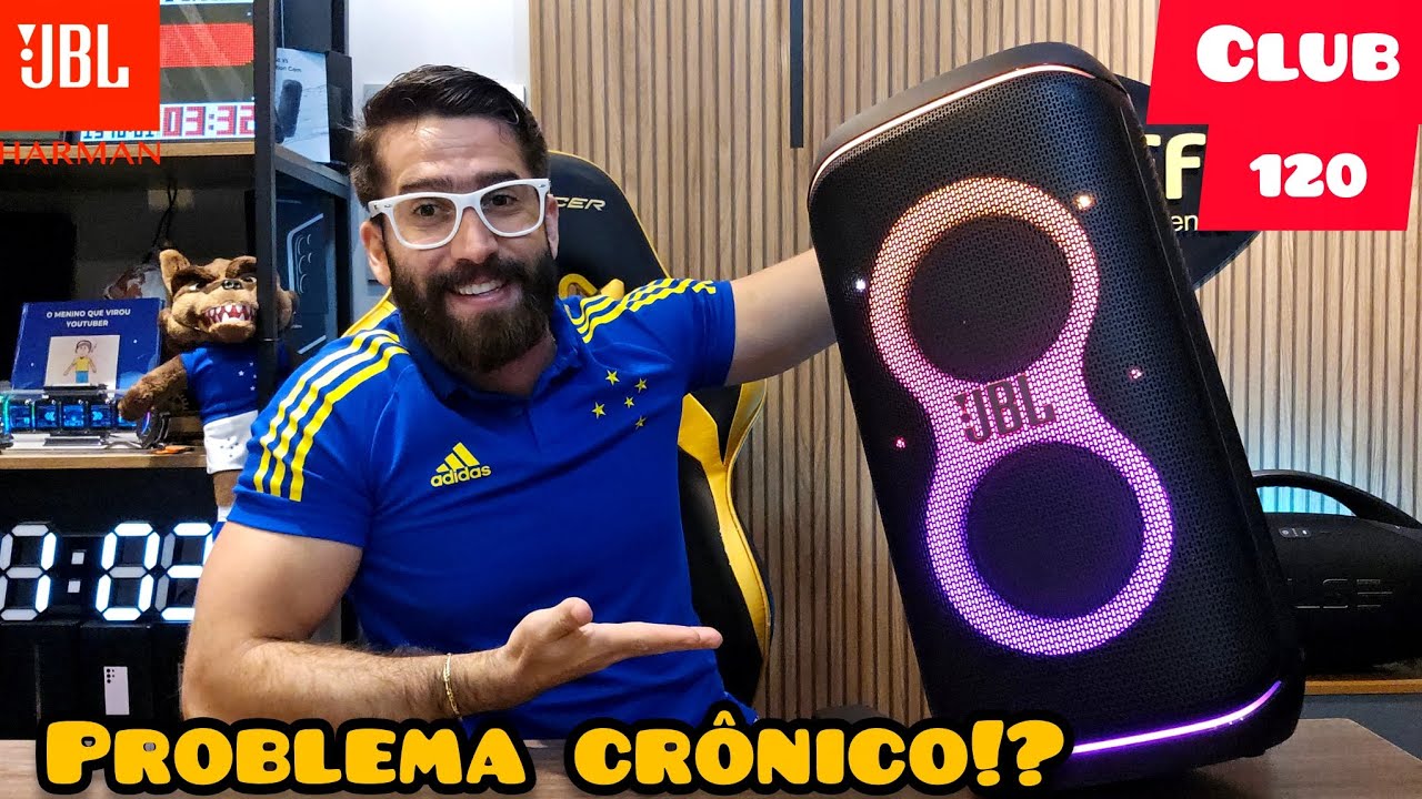 Miniatura da avaliação em vídeo de Caixa de Som JBL PartyBox Club 120 Bluetooth 160W RMS