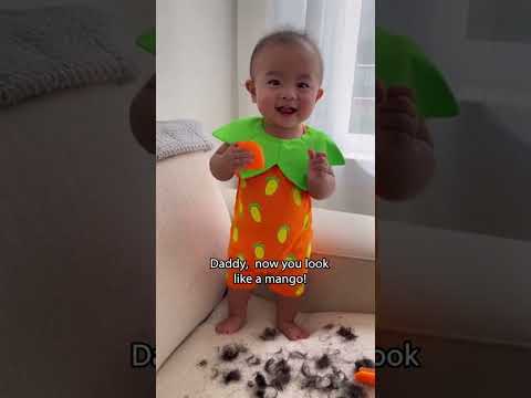 Dad’s Nap Ruined by Baby Barber 😂🥭