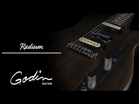 Godin Radium Carbon Black RN Electric Guitar with Gig Bag image 4