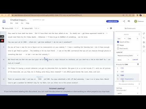 Labeling in a Span Based Project