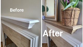 New Wood Fireplace Mantel in under 2 hours! Go Beyond Faux!