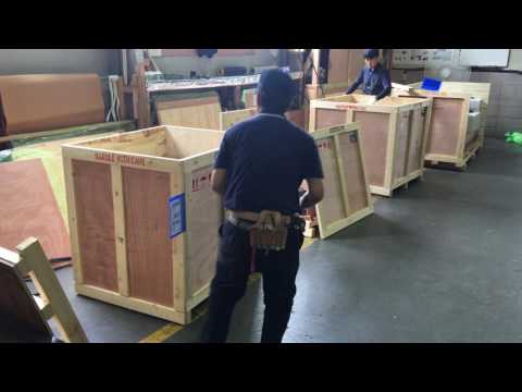 Wooden crates packing