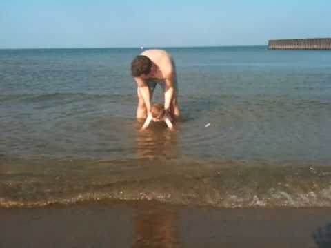 Anasofia's First Time on Lake Michigan.MOV