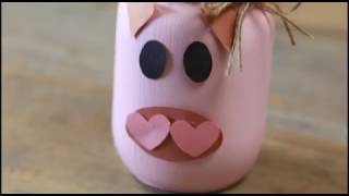 How to Make a Valentine's Day Pig Mason Jar