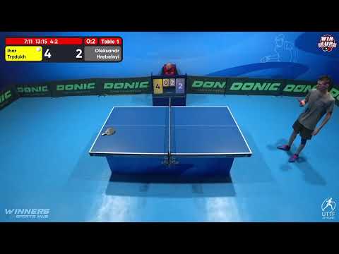 08:30 Ihor Trydukh 0-3 Oleksandr Hrebelnyi West 1 WIN CUP 10.12.2022 | TABLE TENNIS WINCUP