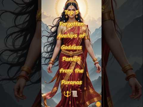 Top 5 Forgotten Avatars of Goddess Parvati from the Puranas🔱📜#parvati #shorts #top5 #youtubeshorts